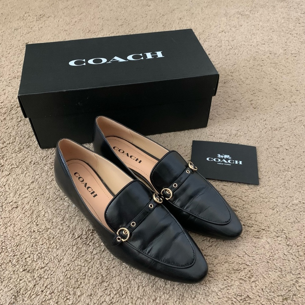 COACH Women's Isabel Leather Loafers - Black